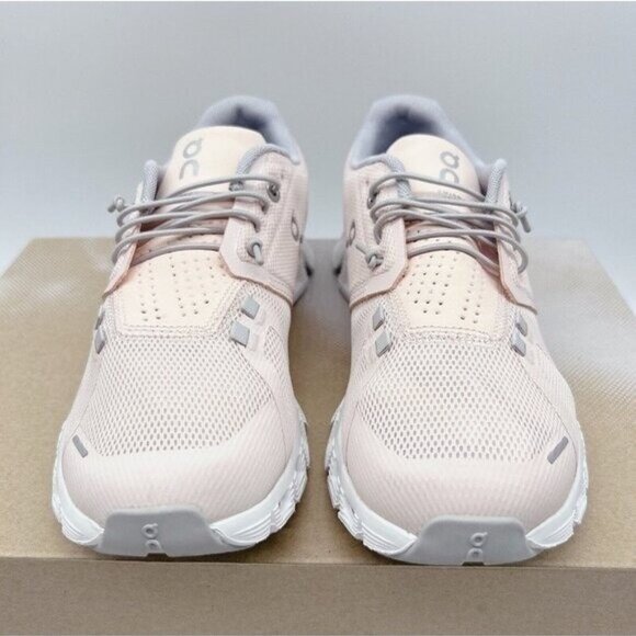 ON Cloud 5 Running Shoes Sneaker Shell/ White Pink Womens Size US 8.5 - Picture 4 of 12